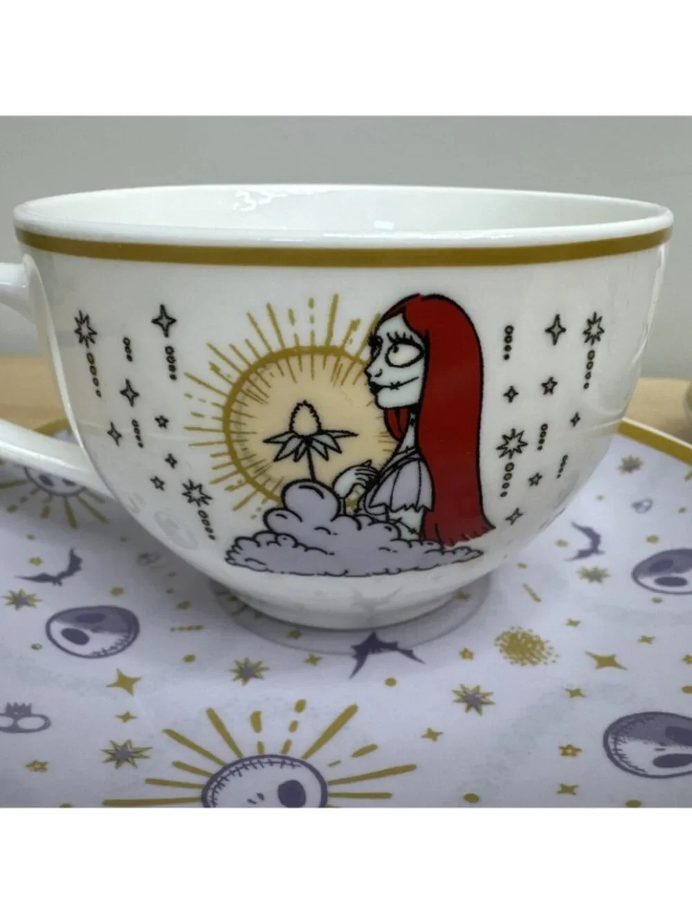 Tim Burtons Nightmare Before Christmas 6.7 Oz Mug & Saucer Set Jack Sally Design - Picture 11 of 16